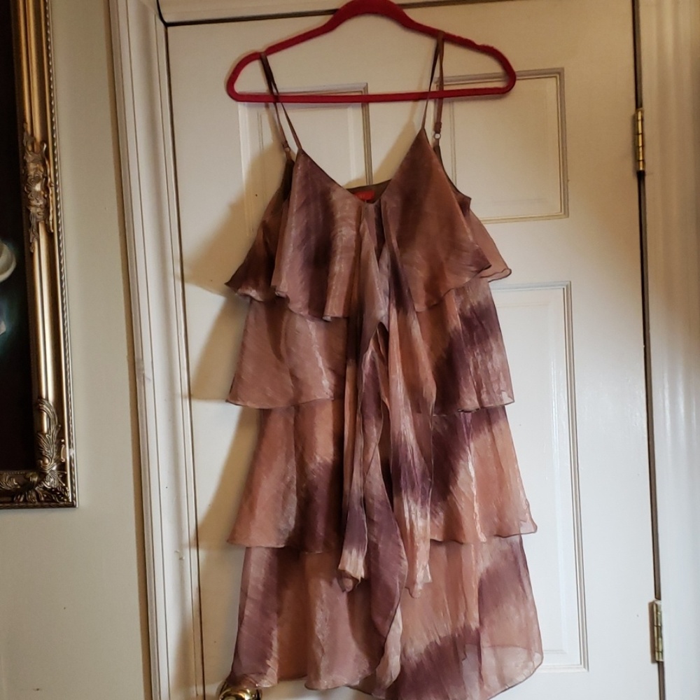 Daisy Brown three Ruffle Dress Size Medium - Picture 1 of 7